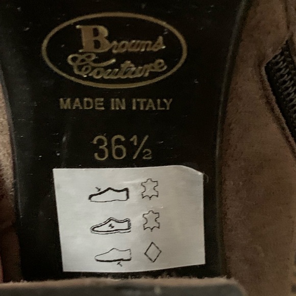 Browns couture brown suede ankle boots size 36.5 made Italy - Picture 5 of 9